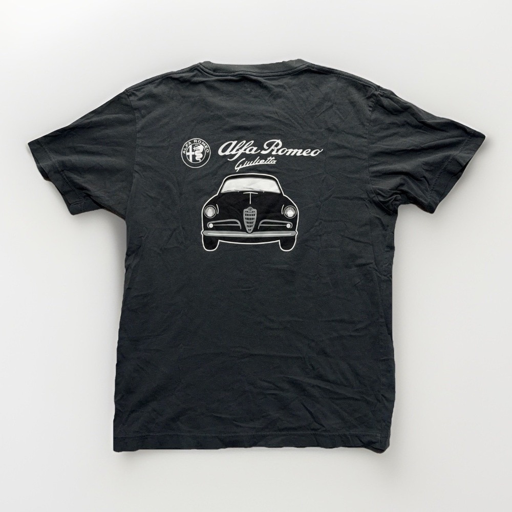 Uniqlo UT Alfa Romeo Giulietta Graphic Tee Small Grey Italian Car Racing T-Shirt